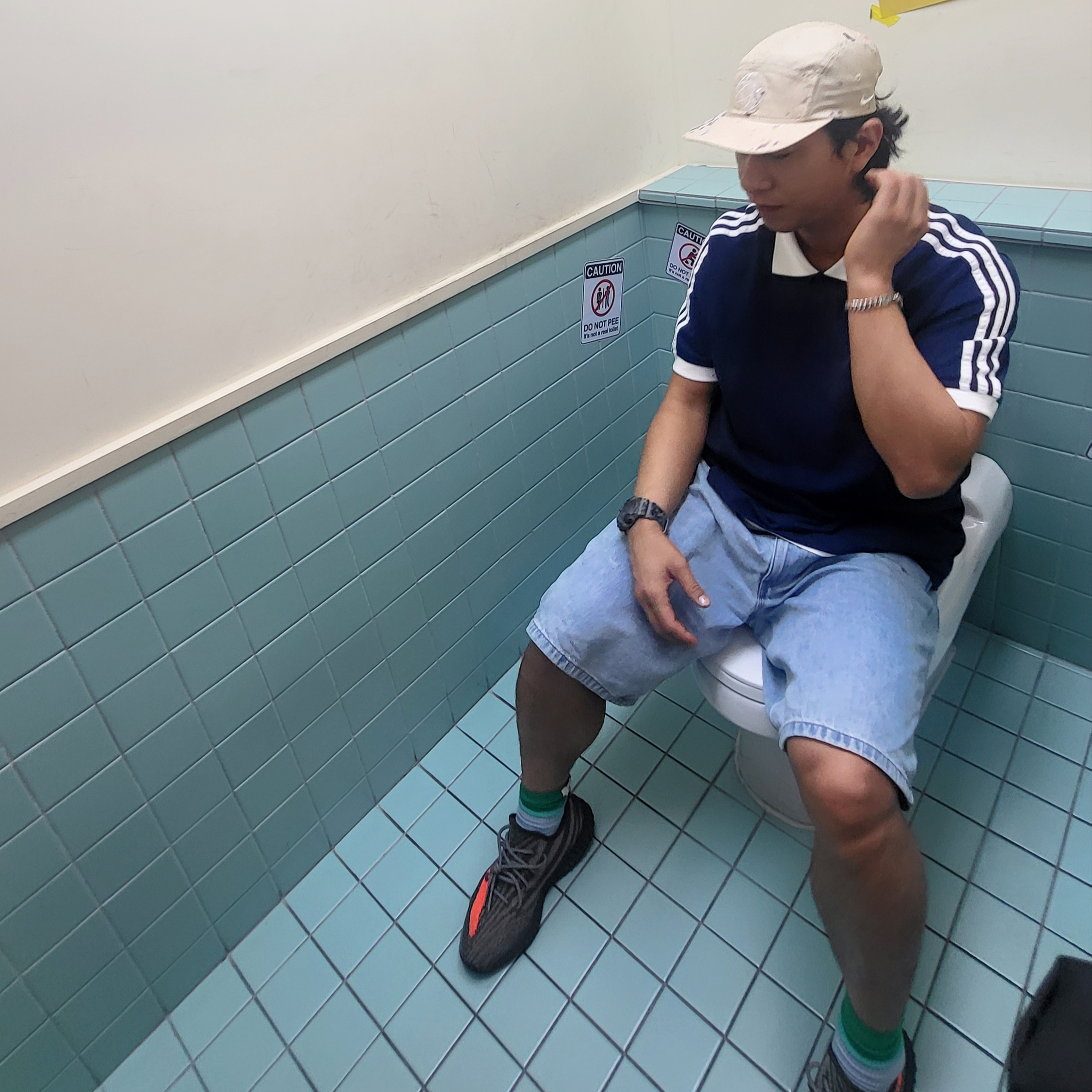 Adidas Adicolor Classic 3-Stripes Polo Shirt Night Indigo - KR Sizing 착용 스타일 - 1