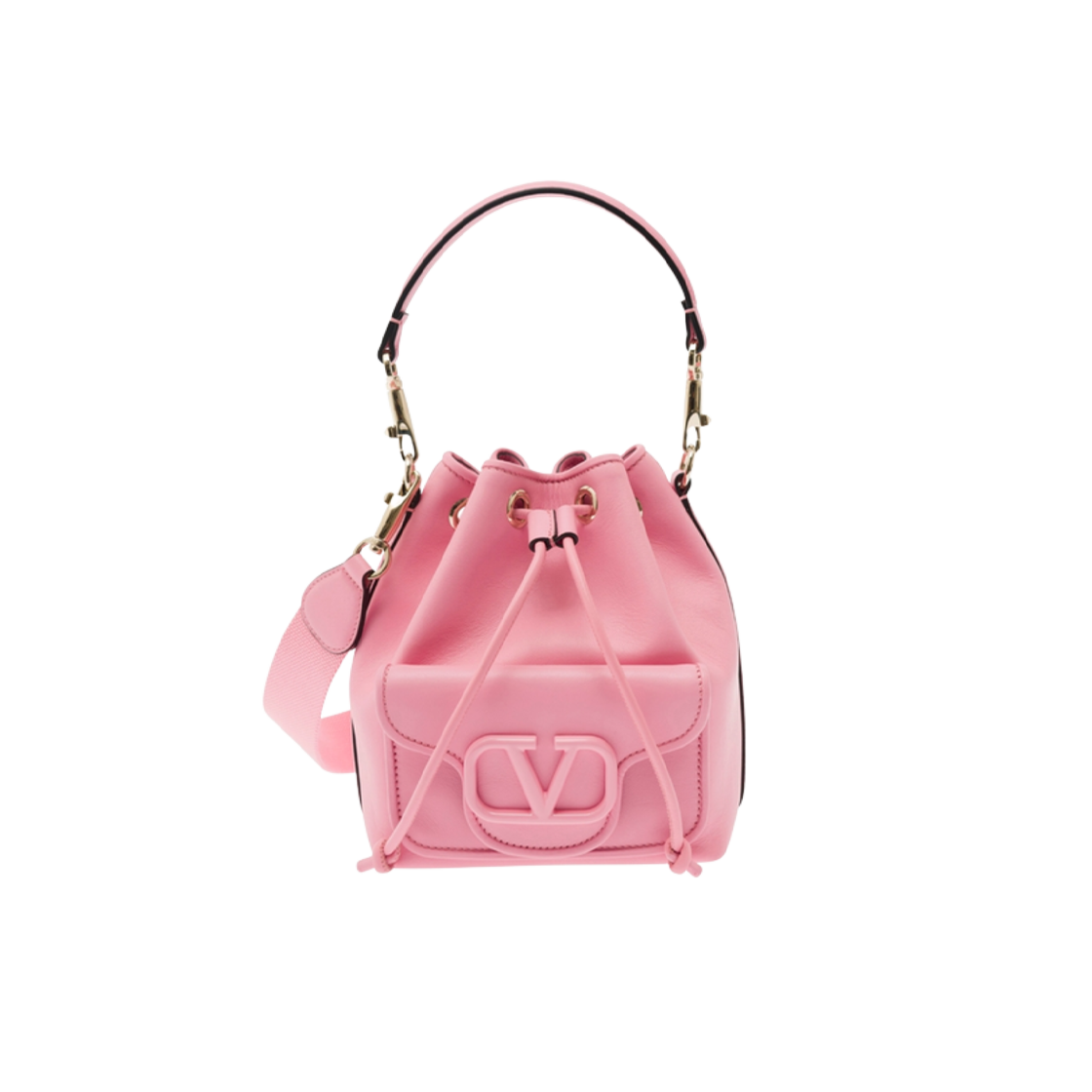 발렌티노 로코 카프스킨 버킷백 핑크(Valentino Loco Calfskin Bucket Bag Pink)