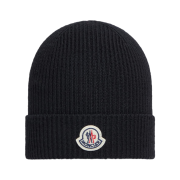 Moncler Wool Beanie Black - 25FW