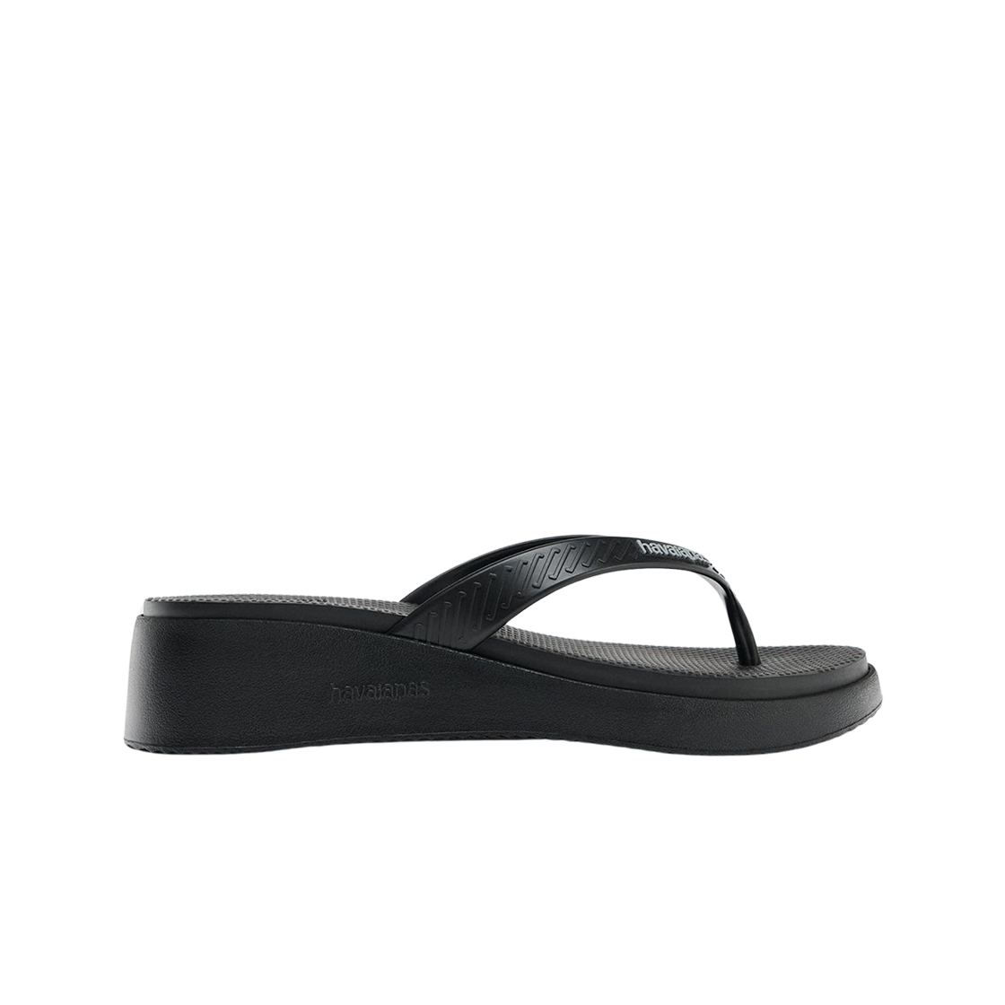 (W) 자라 x 하바이아나스 플랫폼 샌들 블랙((W) ZARA x Havaianas Platform Sandals Black)