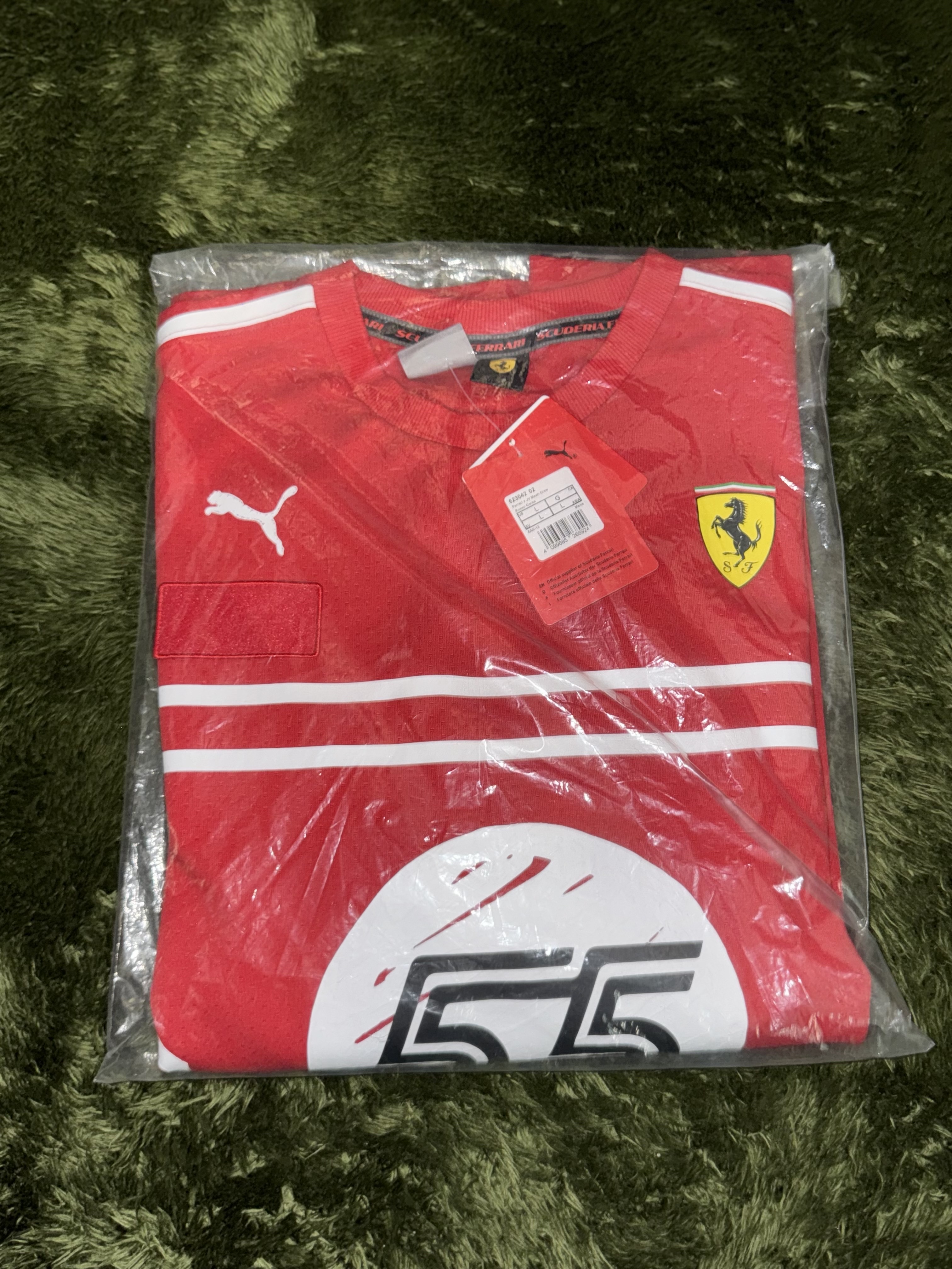 Puma x Ferrari x Joshua Vides Mesh Crew Red White 착용 스타일 - 10
