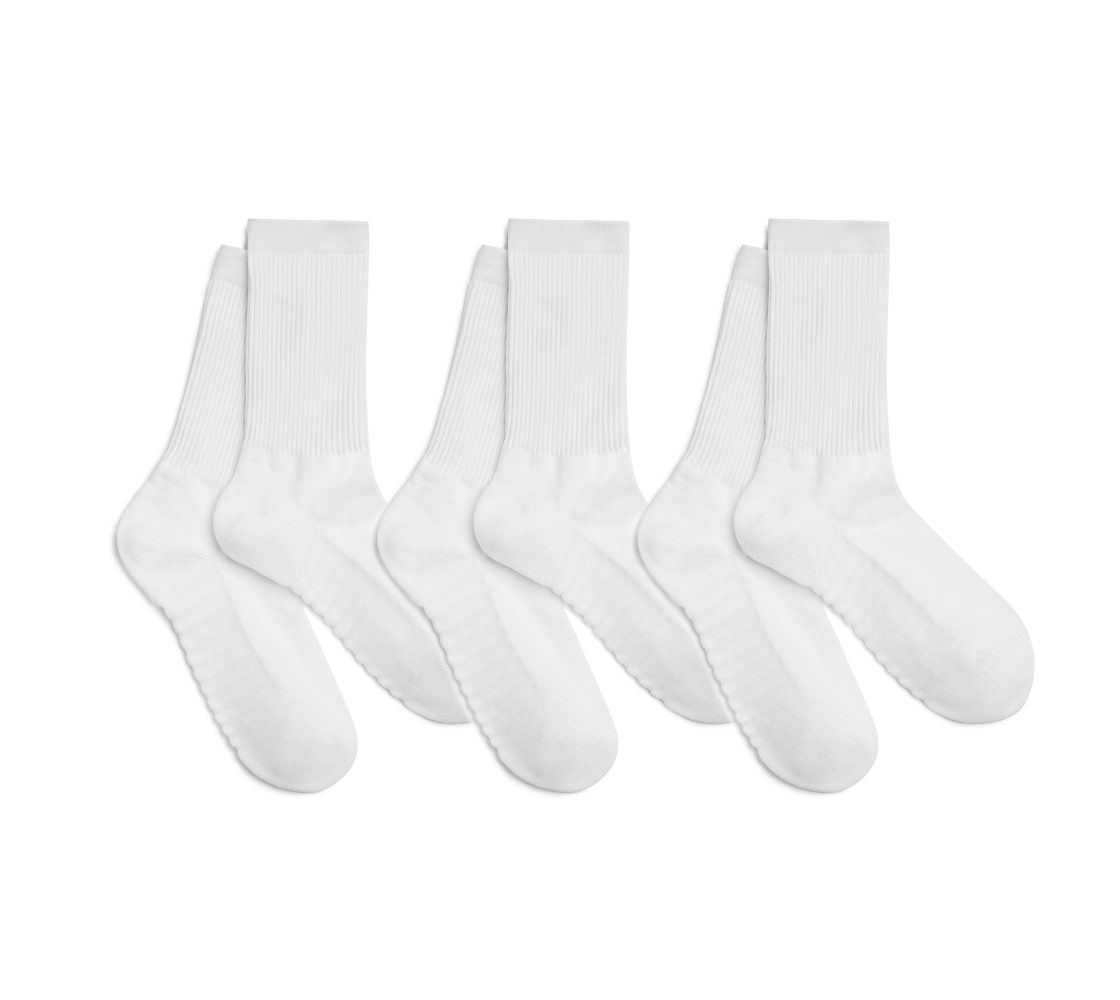 CREWWT3SET LI2 Airycool Crew Socks White 3 SET