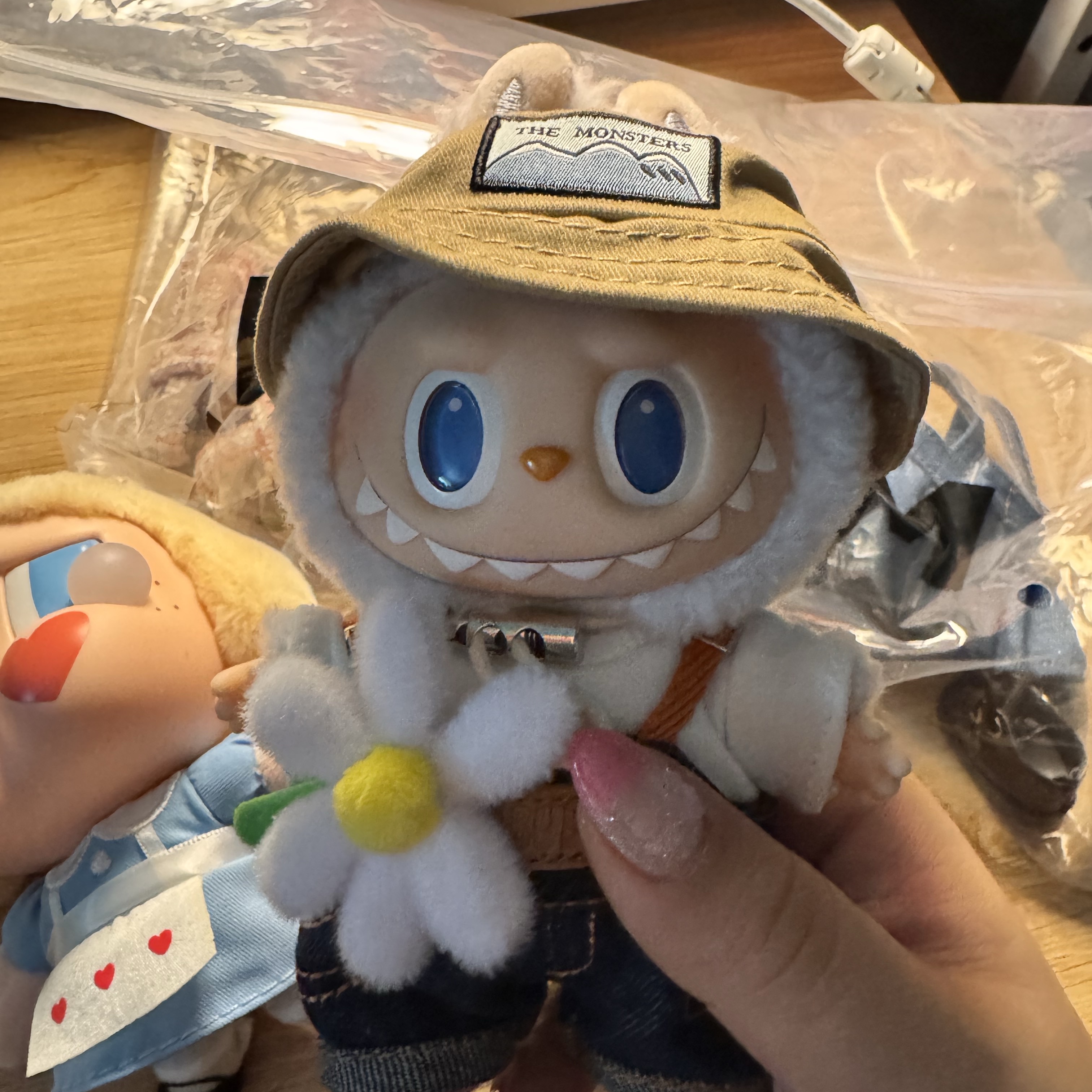 Pop Mart Fall In Wild Labubu Series Toy Keyring, Pop Mart Crybaby Crying Again Series Plush Keyring She's Alice (Opened Case) 착용 스타일 - 2