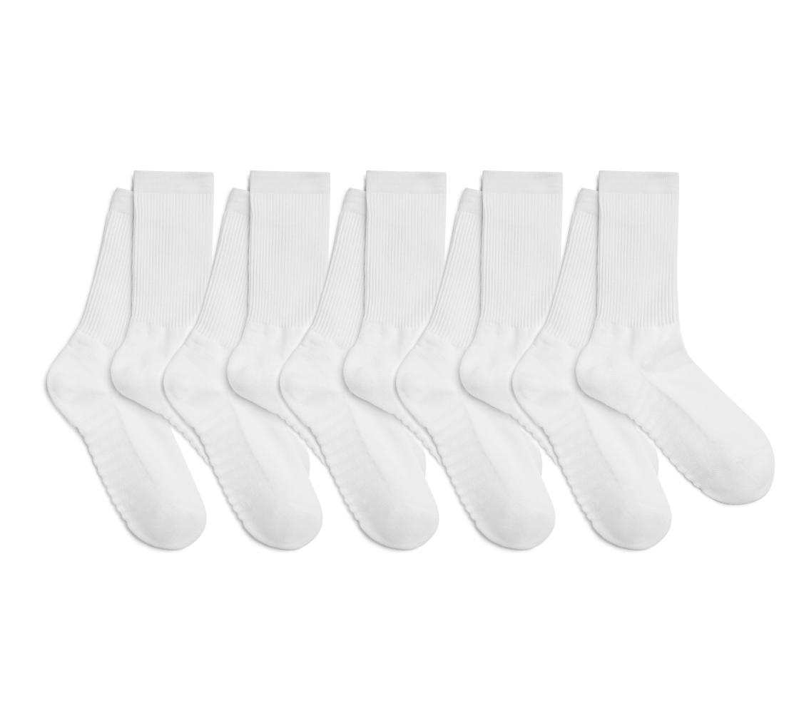 리투 에어리쿨 크루 삭스 화이트 5 세트(LI2 Airycool Crew Socks White 5 SET)