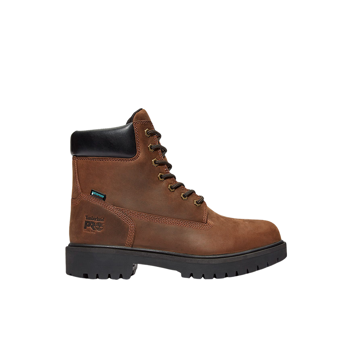 팀버랜드 PRO 다이렉트 어태치 6인치 소프트토 워터프루프 워크 부츠 브라운 - 와이드