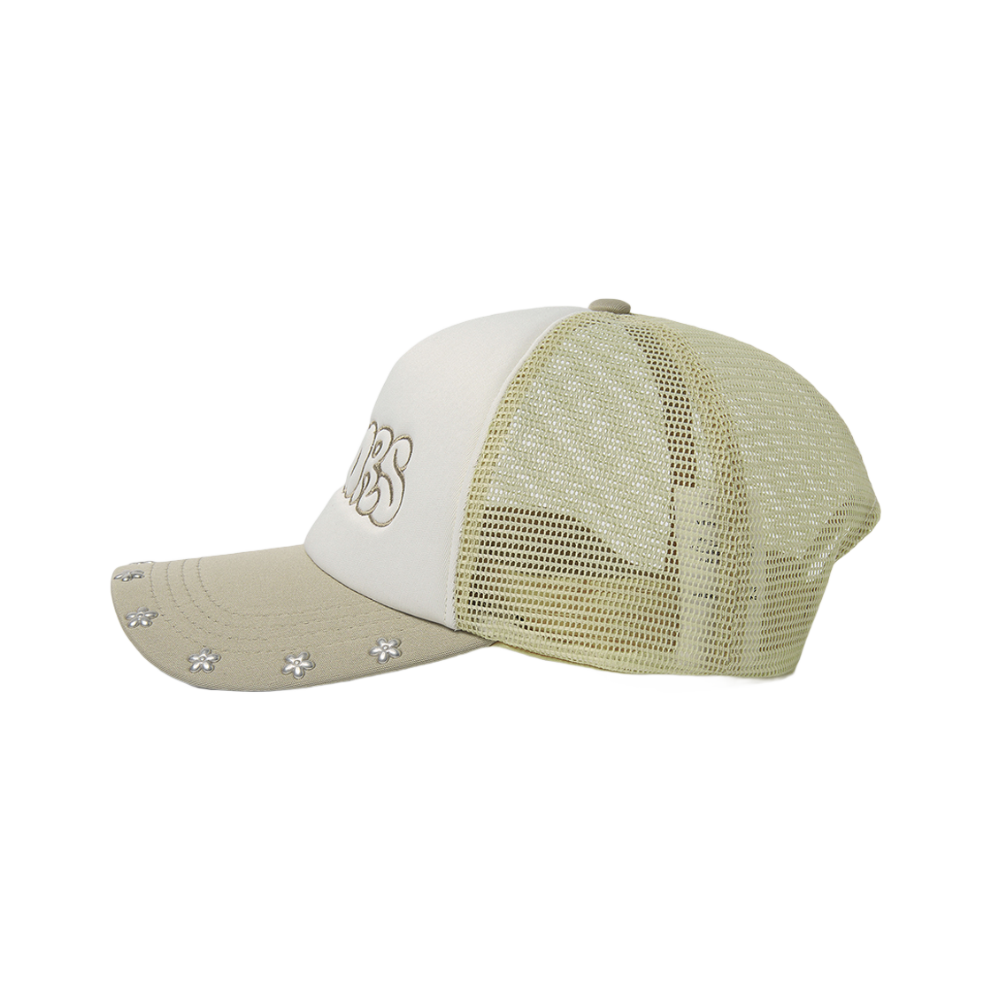 위캔더스 플로랄 트러커 캡 라이트 카키(WKNDRS Floral Trucker Cap Light Khaki) - 2