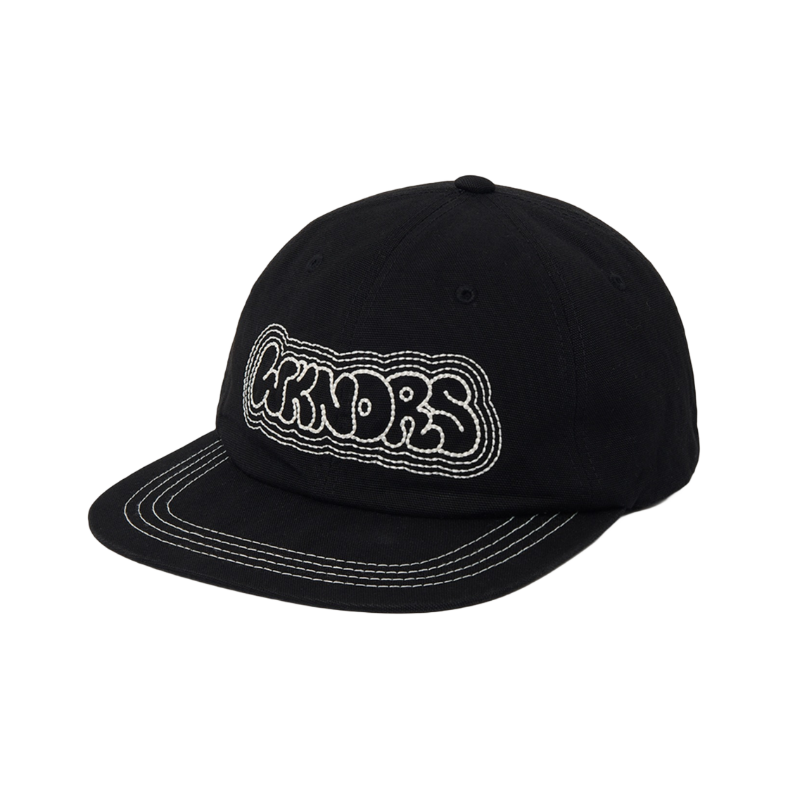 위캔더스 아웃라인 로고 캡 블랙(WKNDRS Outlined Logo Cap Black)