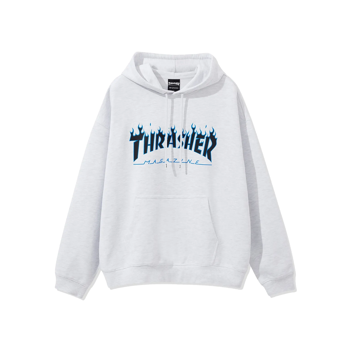 TR2403HD02WM THRASHER Flame Logo Hoodie White Melange