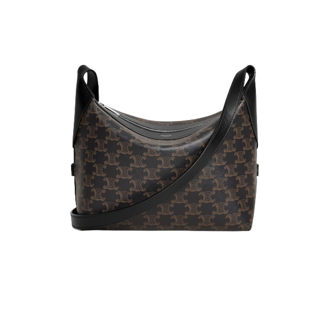 셀린느 해리 크로스바디백 트리옹프 캔버스 카프스킨 블랙(Celine Crossbody Bag Harry in Triomphe Canvas and Calfskin Black)