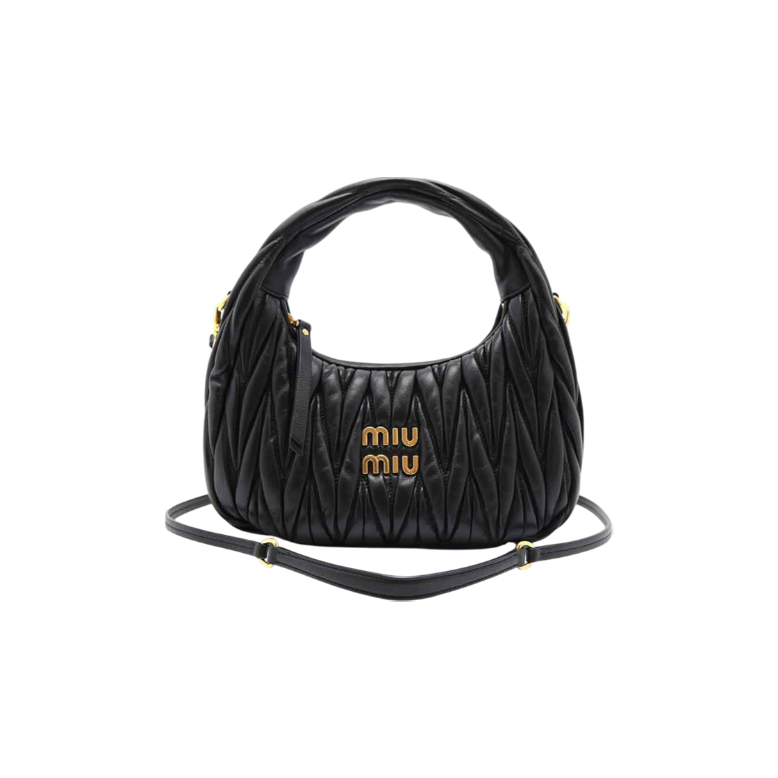 ITDS5JAGUUKS Miu Miu Vintage Wander Matelasse Nappa Mini Hobo Bag 5BC125