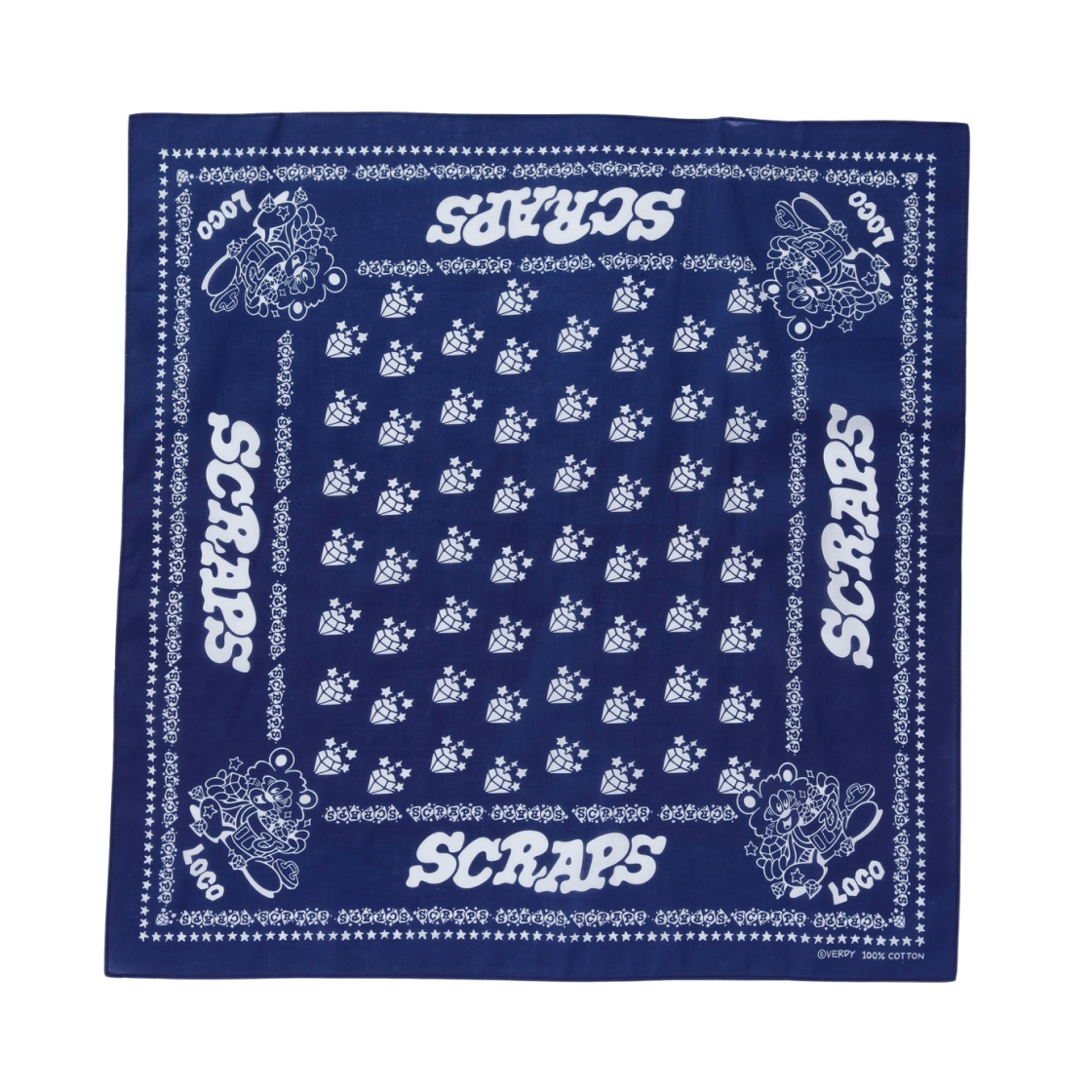 베르디 x 로꼬 스크랩스 반다나 네이비 | Verdy | KREAM