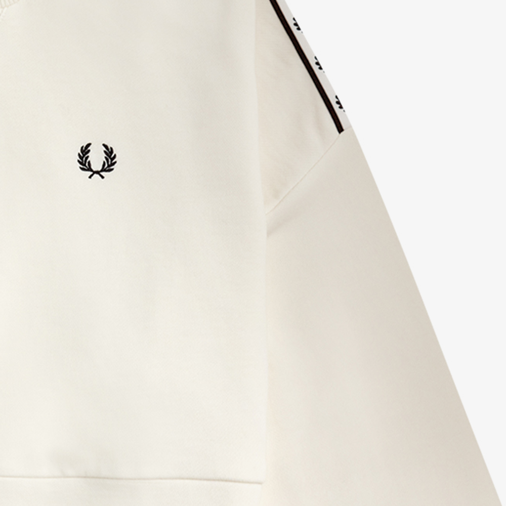 프레드페리 우먼스 테이프 스웨트셔츠 스노우화이트(Fred Perry Womens Taped Sweatshirt Snow White) - 3