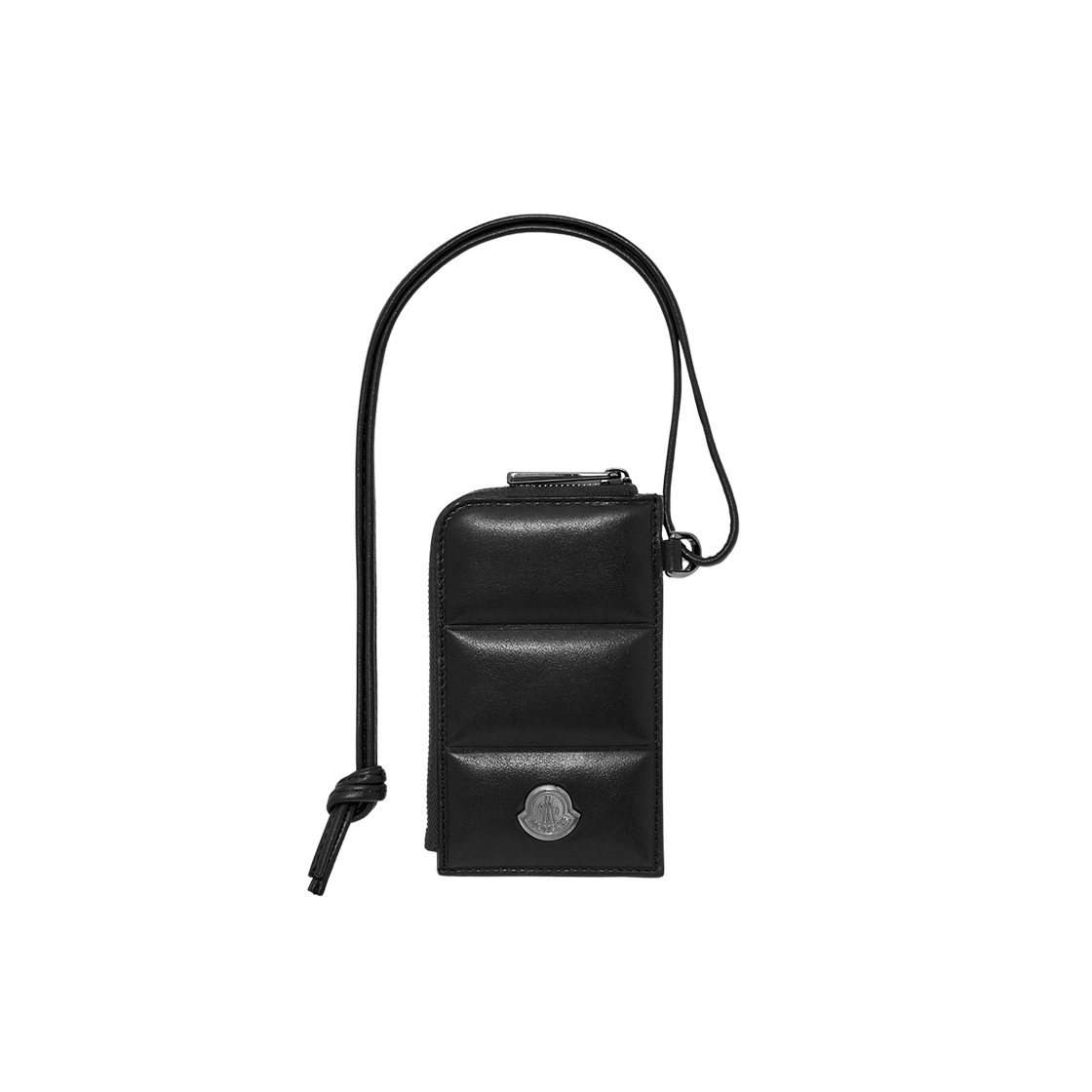 몽클레르 두두느 퀼티드 레더 카드 홀더 블랙 - 25SS(Moncler Doudoune Quilted Leather Card Holder Black - 25SS)