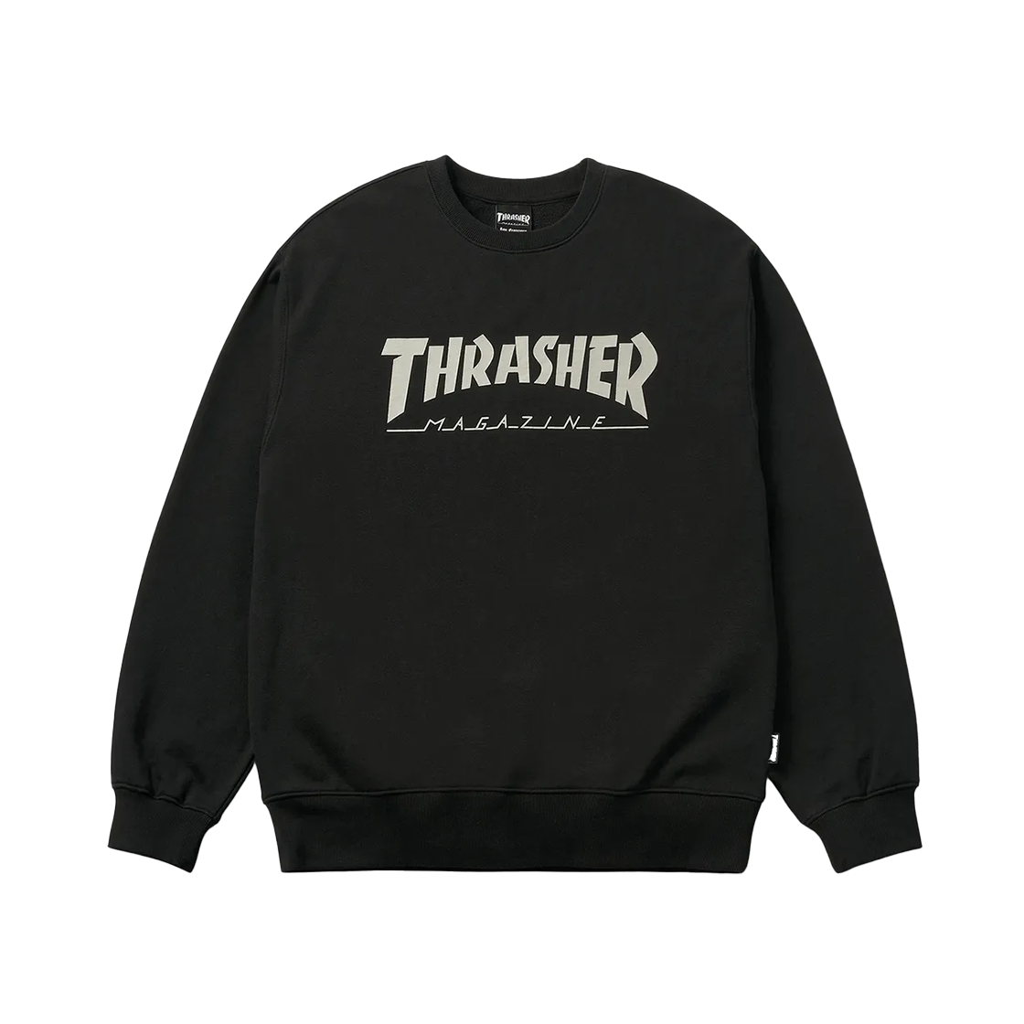트레셔 매거진 로고 맨투맨 블랙/그레이(THRASHER Magazine Logo Sweatshirt Black/Gray)
