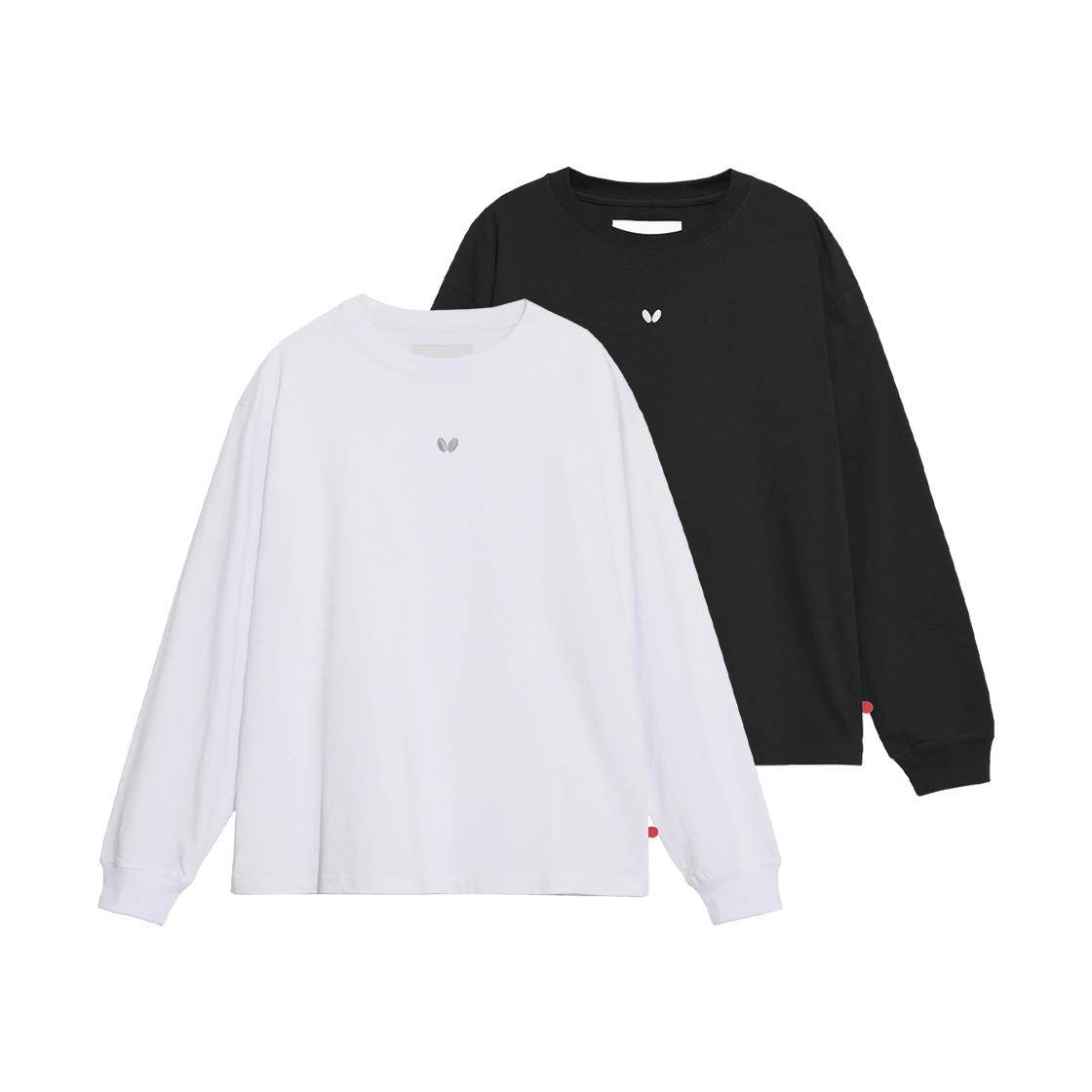 BFF9LS301AWB Butterfly Logo Long Sleeve White/Black 2pack