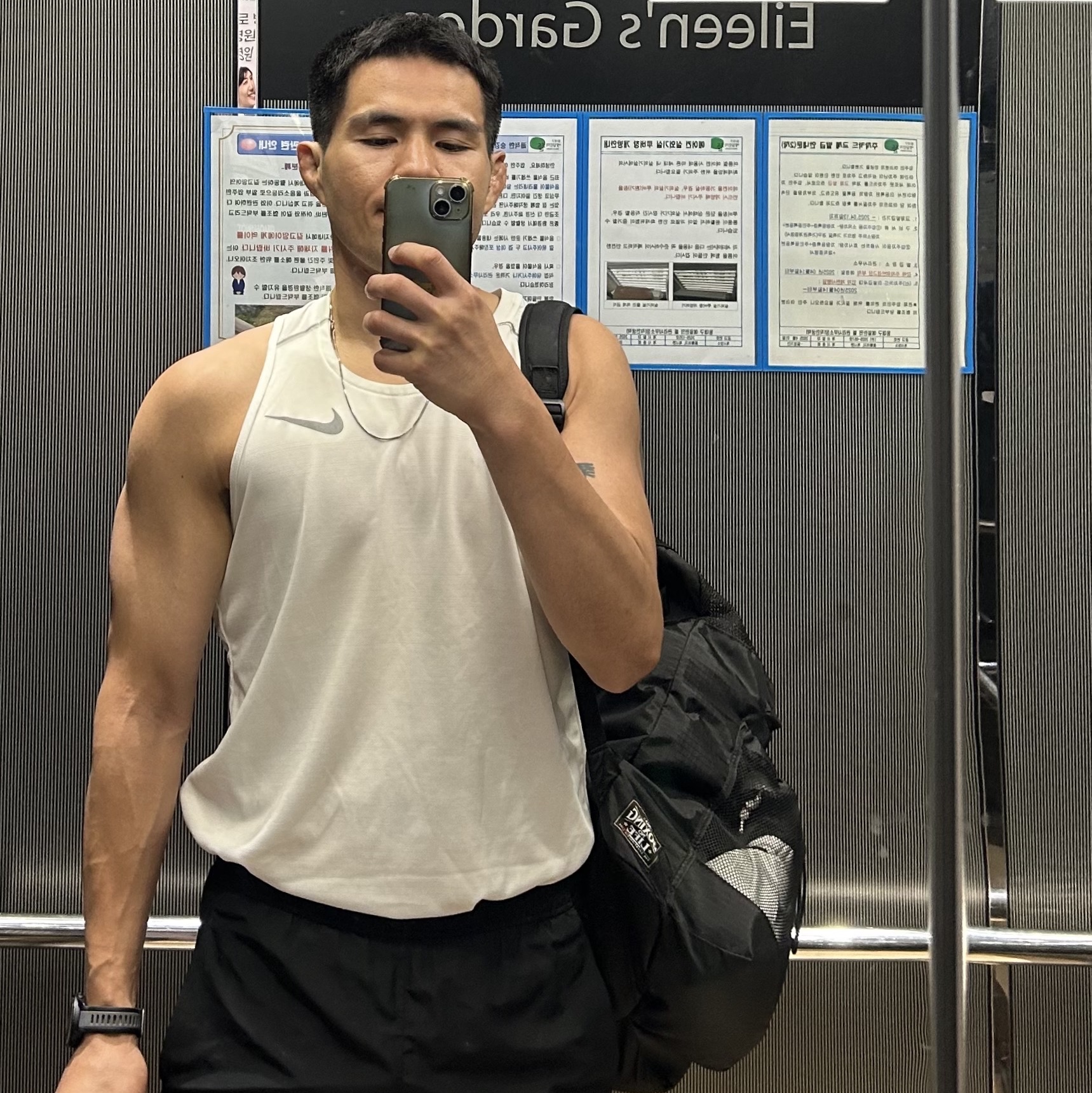 Nike Dri-Fit Miler Running Tank Black - Asia 착용 스타일