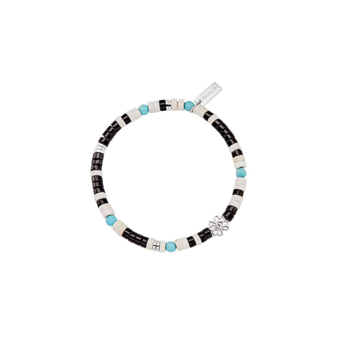 TJ003B [예약 배송] TEE RING JAY Arctic Code Bracelet White