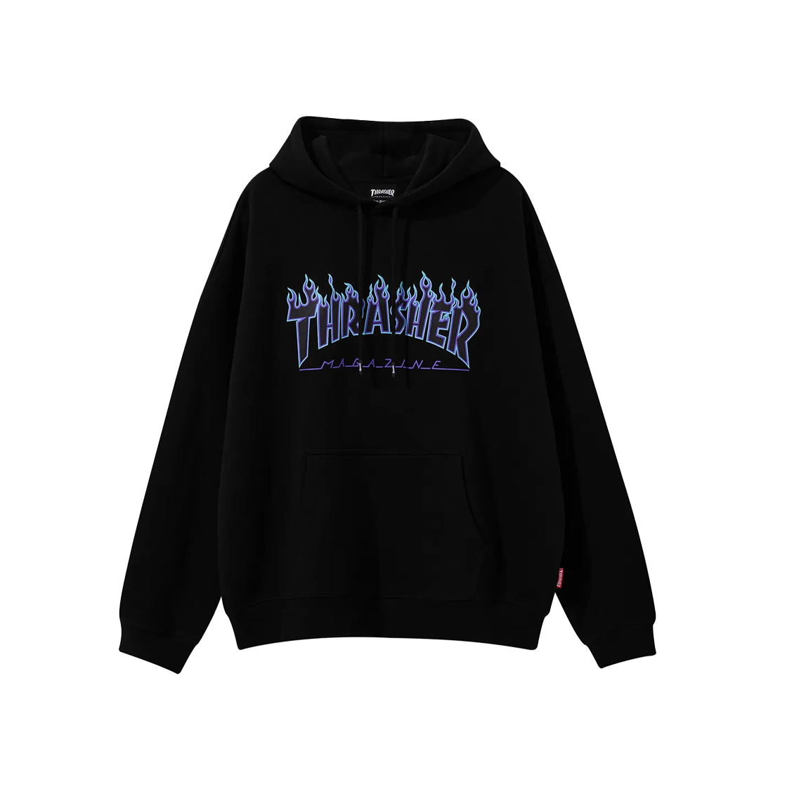 TR2403HD02BA THRASHER Flame Logo Hoodie Black/Blue