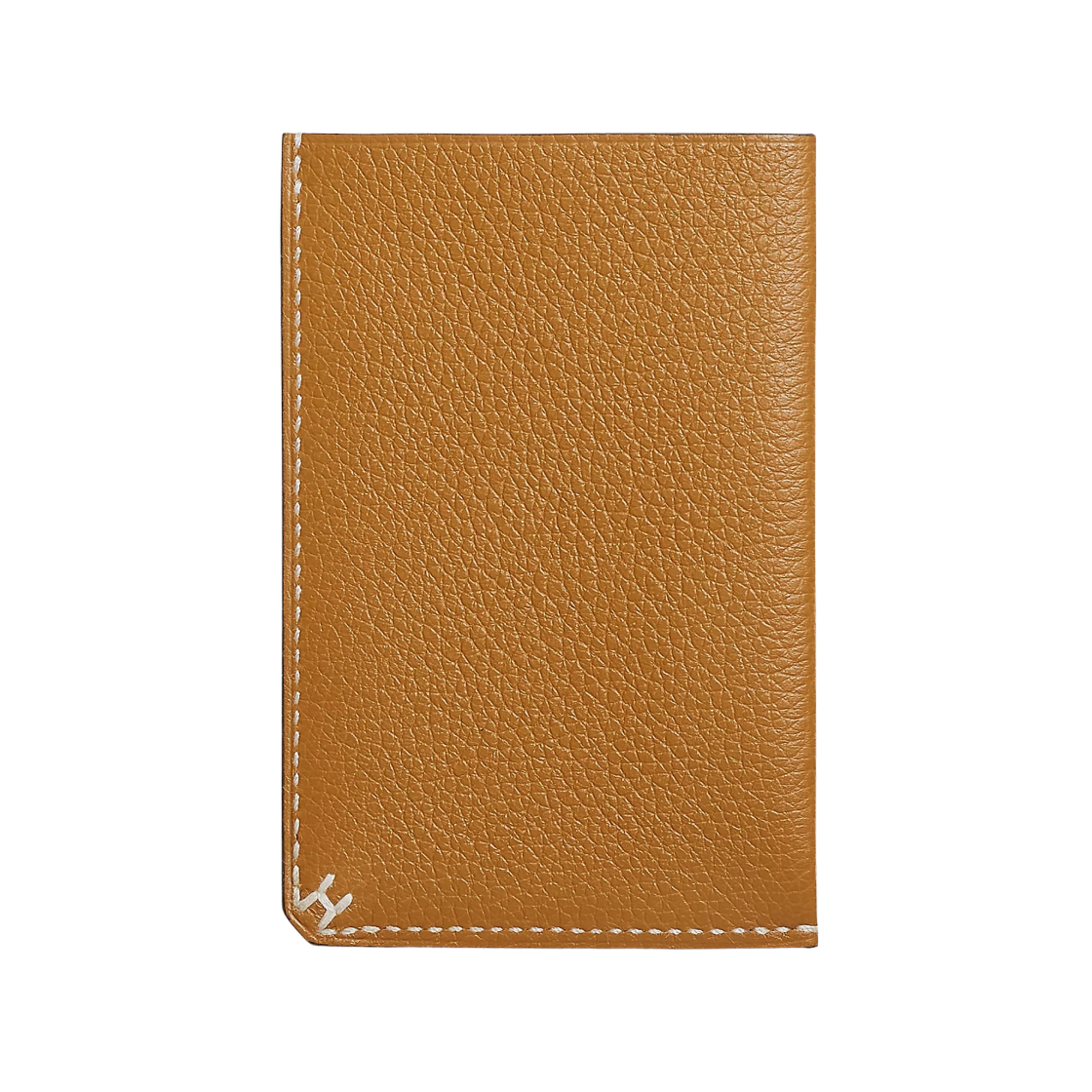 H084859CA28 Hermes H Sellier Card Holder Evercolor & Caramel