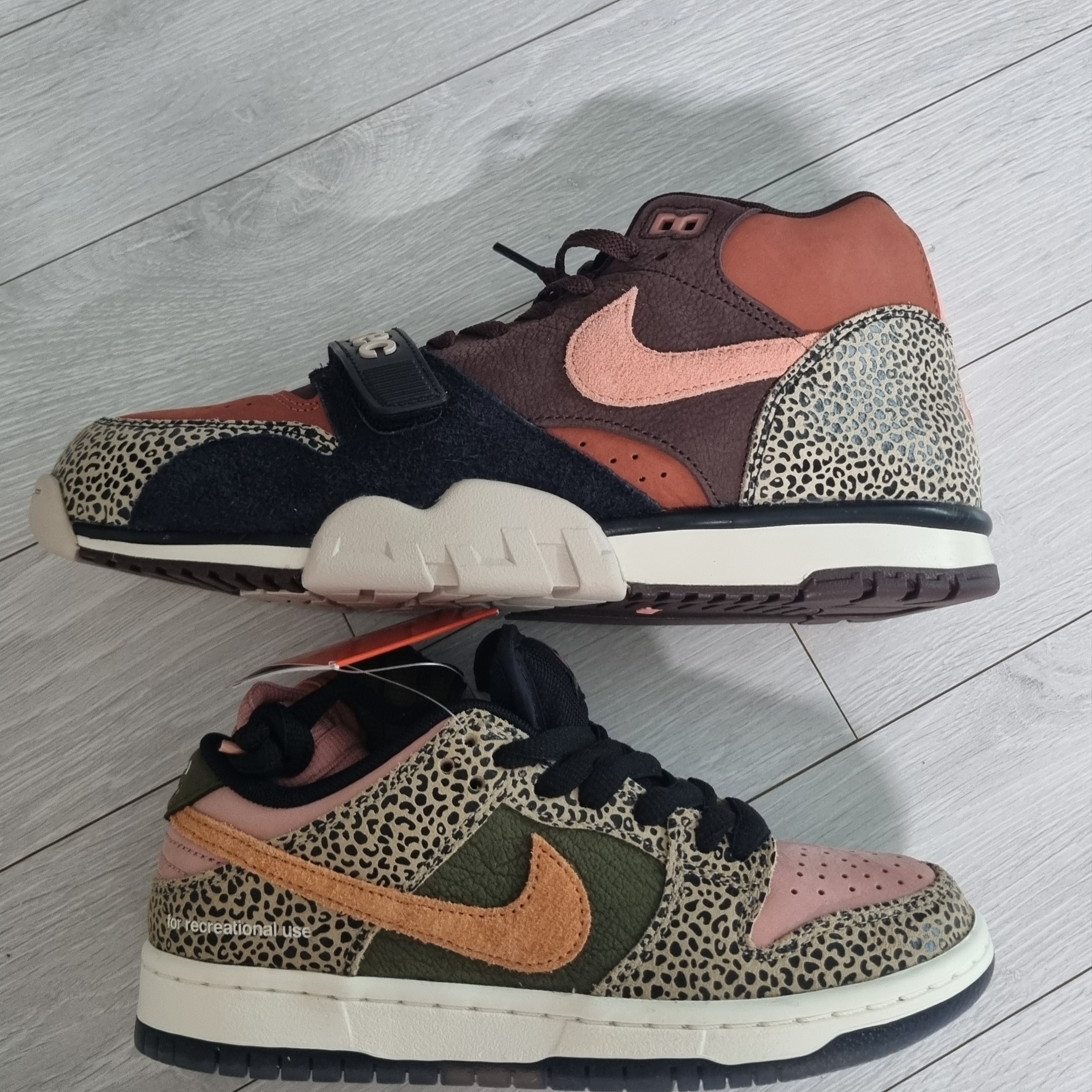 Nike x Arts-Rec Skateshop SB Air Trainer 1 Earth and Dusty Peach 착용 스타일 - 6