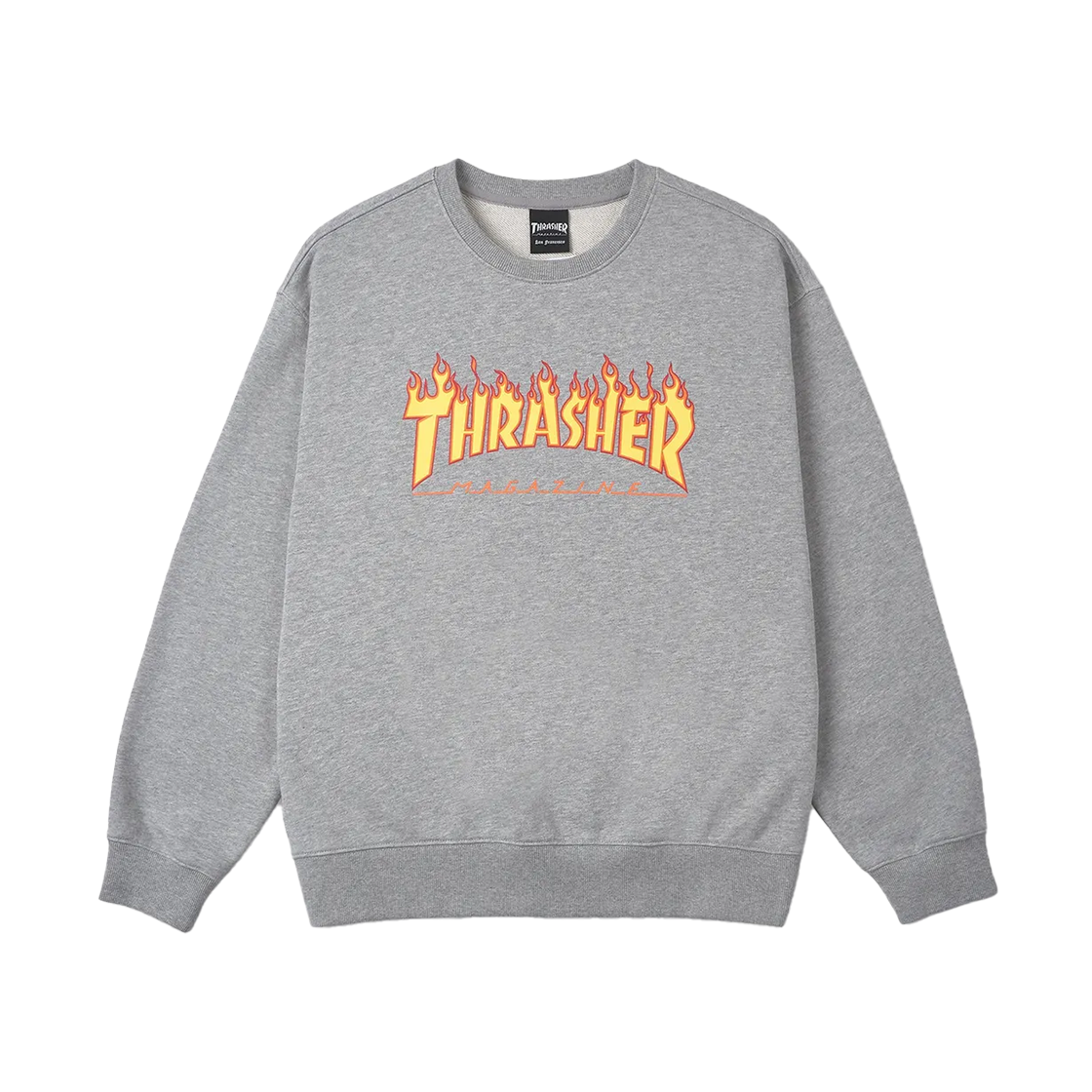트레셔 플레임 로고 맨투맨 그레이(THRASHER Flame Logo Sweatshirt Gray) - 1