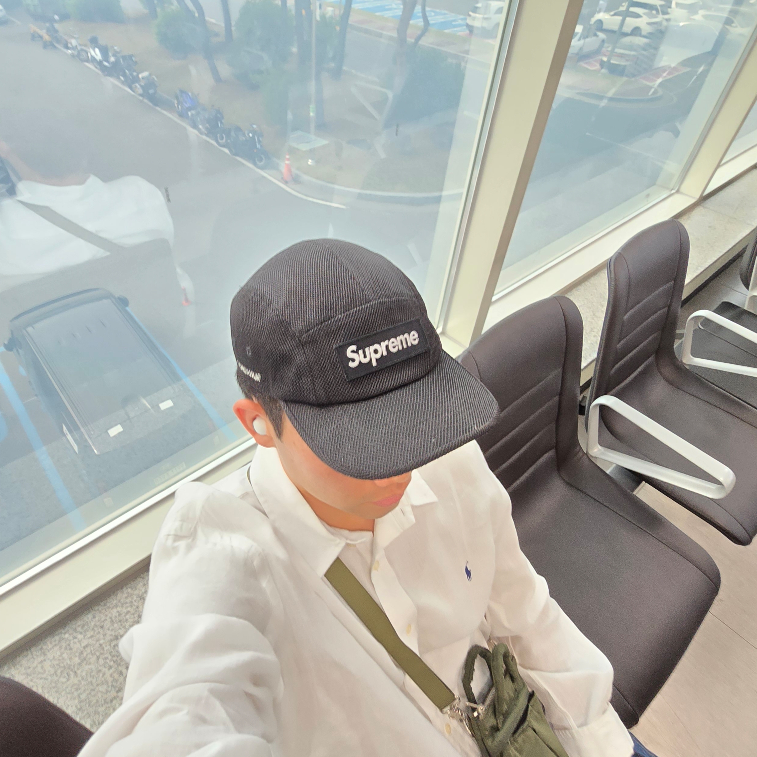 Supreme Mesh Cordura Camp Cap Black - 23SS 착용 스타일