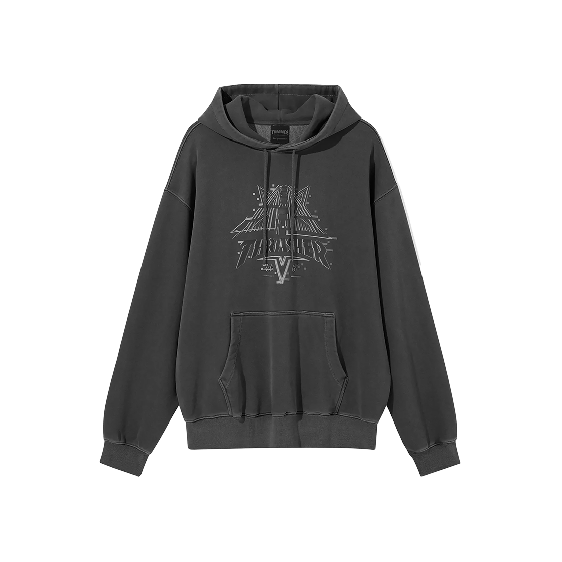 트레셔 골든게이트 글리치드 후디 차콜(THRASHER Golden Gate Glitched Hoodie Charcoal)