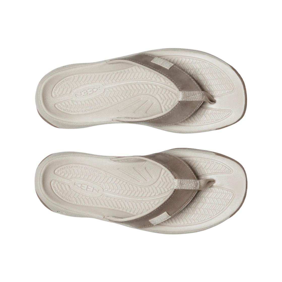 (W) 킨 코나 레더 플립 플랍 브린들 실버 버치((W) Keen Kona Leather Flip-Flop Brindle Silver Birch) - 2