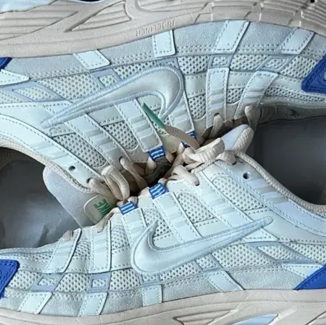 Nike P-6000 Coconut Milk Medium Blue 착용 스타일