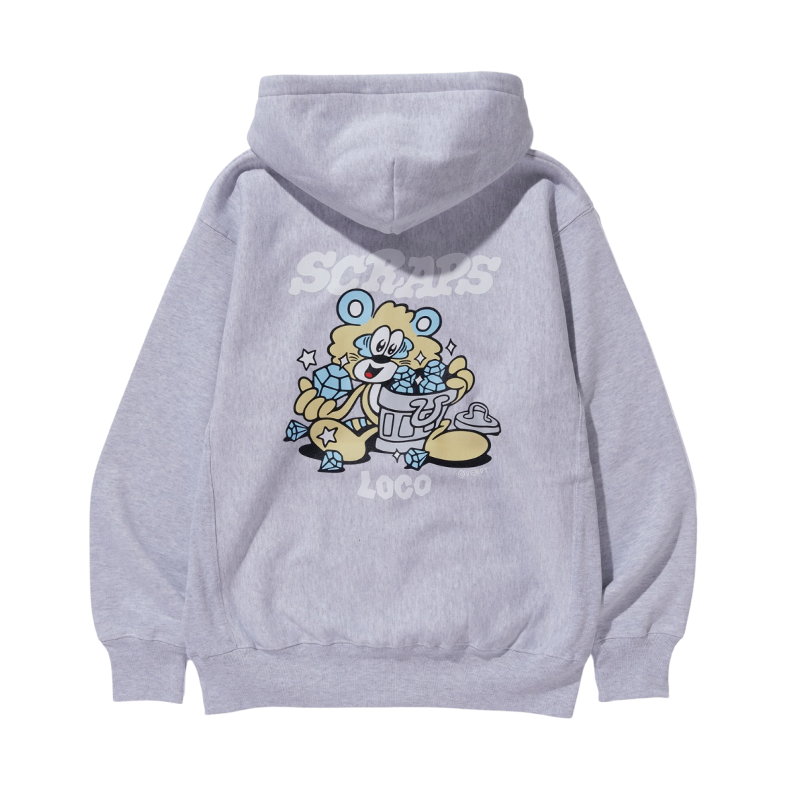 베르디 x 로꼬 스크랩스 후드 그레이(Verdy x Loco Scraps Hoodie Gray)