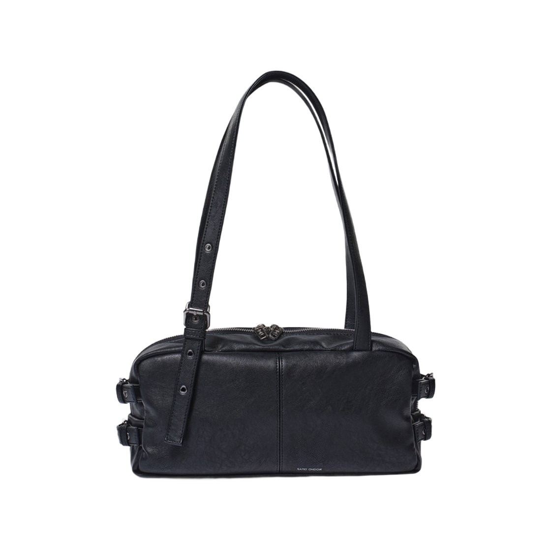 세이모 온도 사이드 벨트 백 M 나파 매트 블랙(Samo Ondoh Side Belt Bag M Nappa Matt Black)