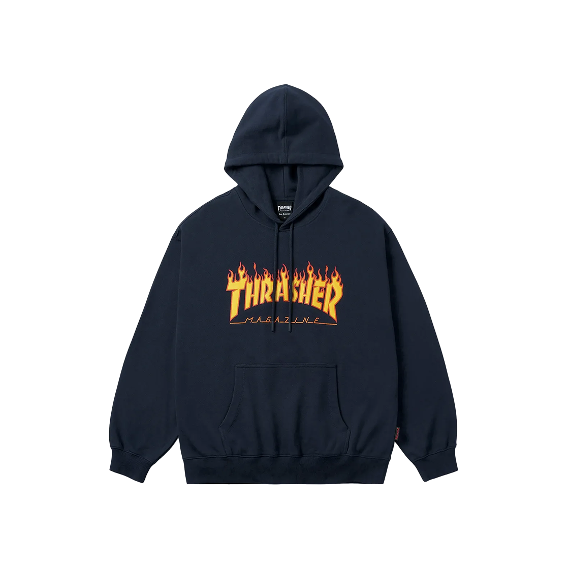 TR2203HD02NA THRASHER Flame Logo Hoodie Navy 01