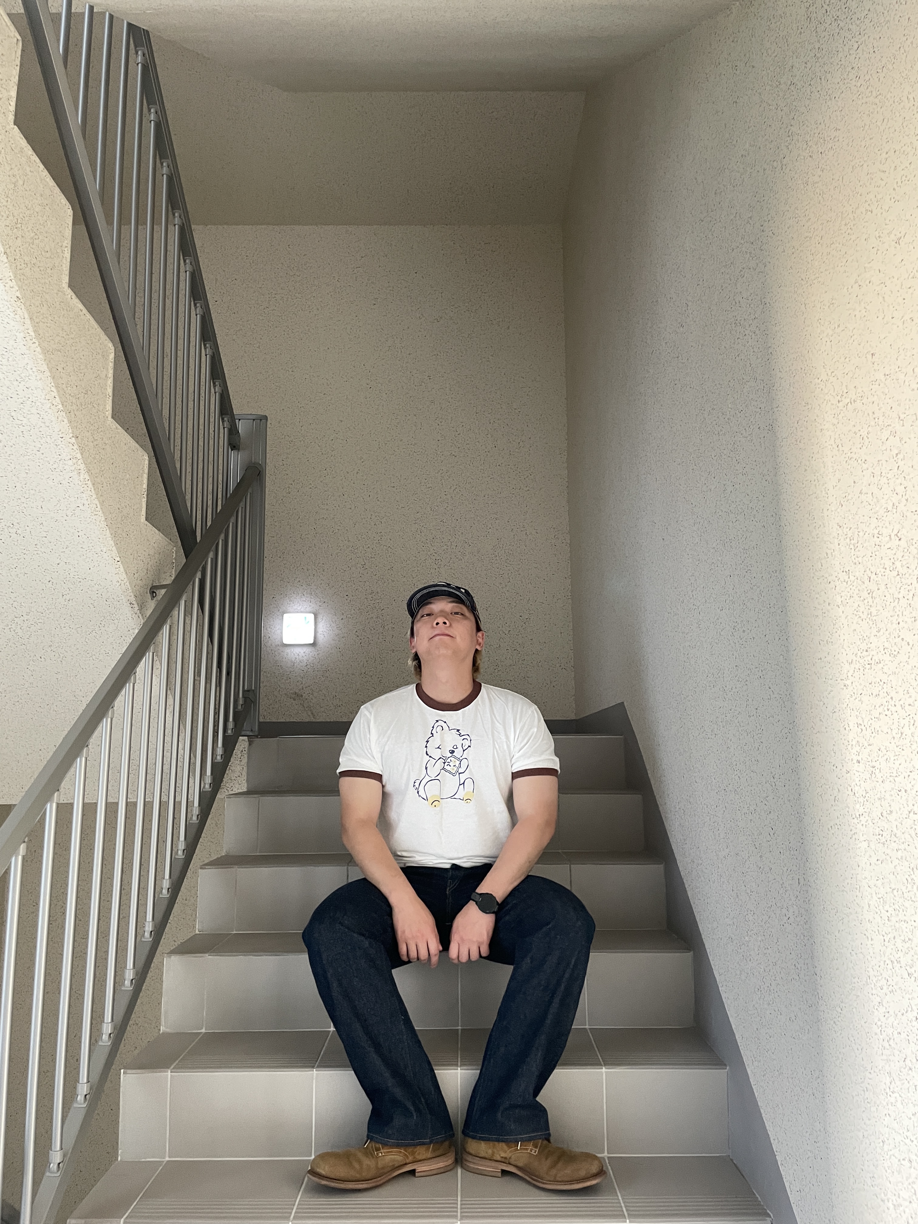 Kapital 20-T Ringer T-Shirt Peckish Patch White 착용 스타일 - 7
