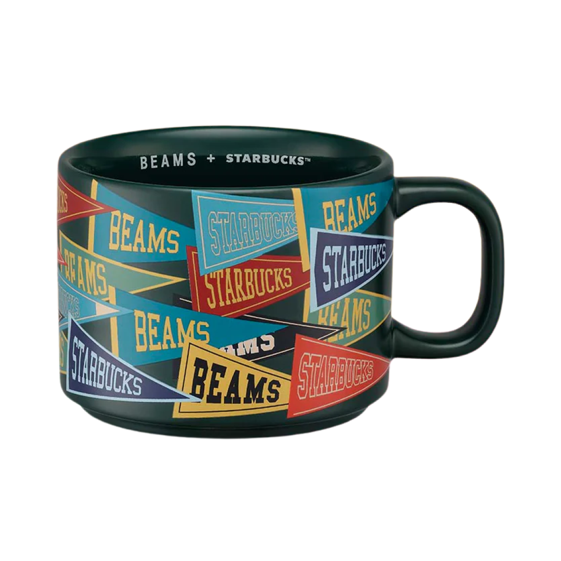 스타벅스 x 빔즈 12온즈 플래그 패턴 머그 컵 그린(Starbucks x Beams 12 oz. Flag Pattern Mug Cup Green) - 1