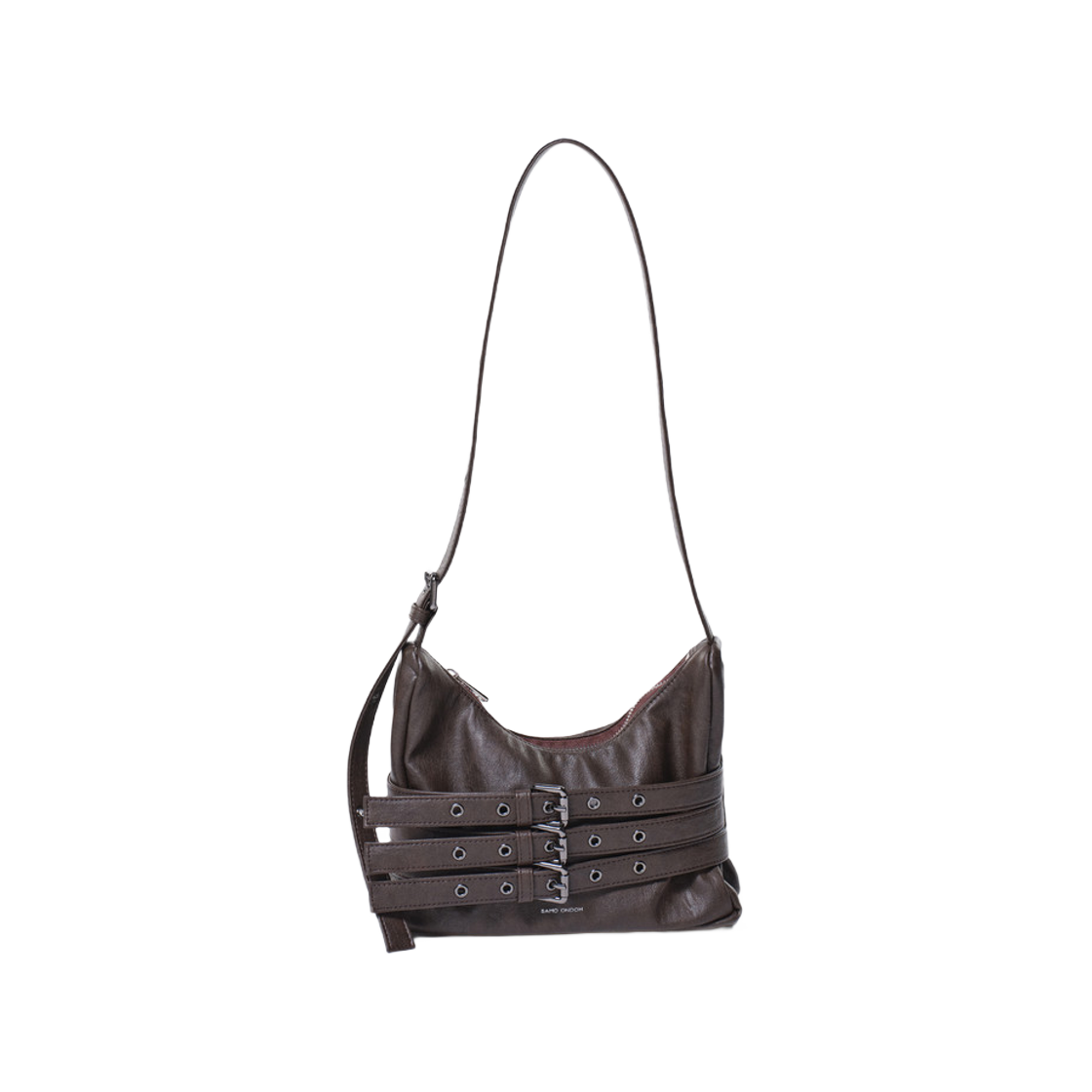 세이모 온도 트리오 벨트 머그 백 M 브러쉬드 초콜릿(Samo Ondoh Trio Belt Mug Bag M Brushed Chocolate)