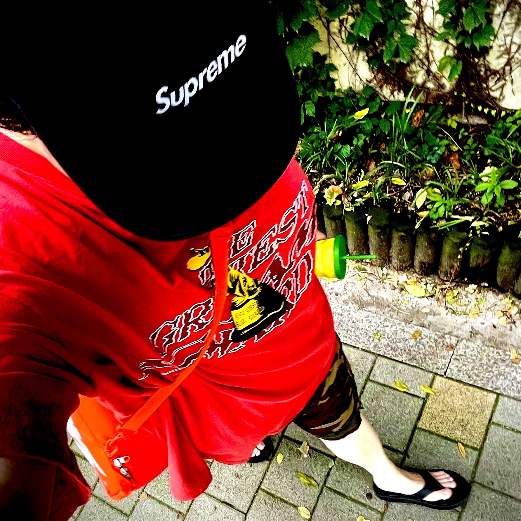 Supreme Washed Chino Twill Camp Cap Black, Oofos OOriginal Black 착용 스타일