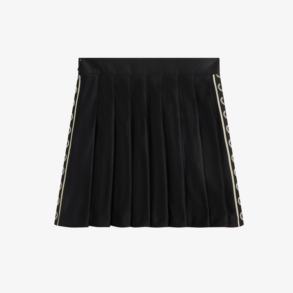 프레드페리 우먼스 테잎 플리츠 스커트 블랙(Fred Perry Womens Taped Pleated Skirt Black) - 2
