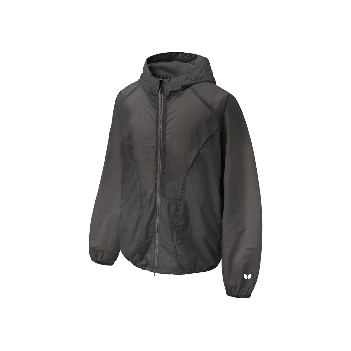 BFF1JK301ACH Butterfly Curveline Cap Hoodie Windbreaker Charcoal