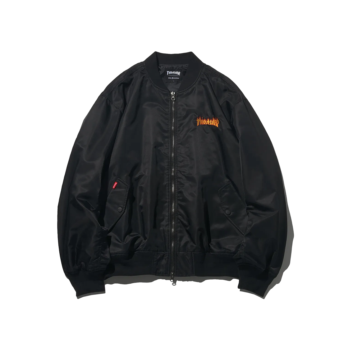 트레셔 플레임 MA-1 점퍼 블랙(THRASHER Flame Ma-1 Jumper Black)