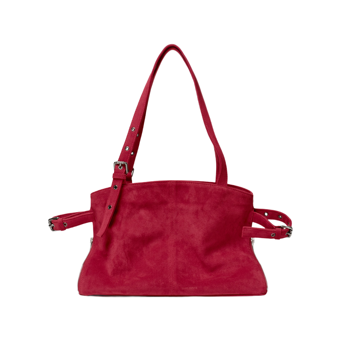 - Samo Ondoh Zipper Shopper Bag M Suede Red