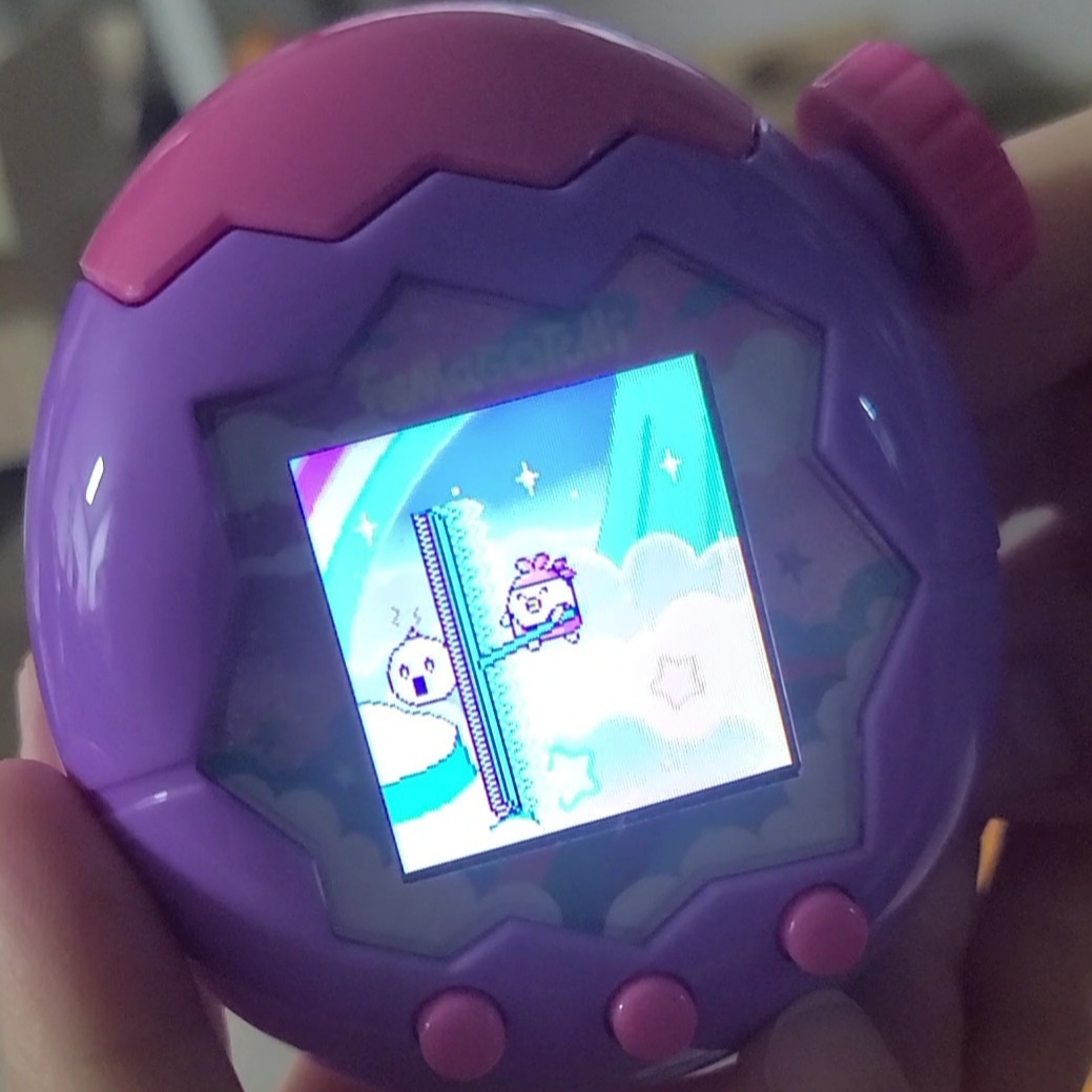 Tamagotchi Paradise Purple Sky 착용 스타일