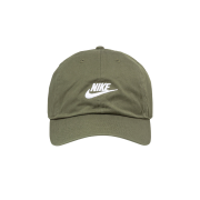 Nike Club Unstructured Futura Washed Cap Medium Olive White