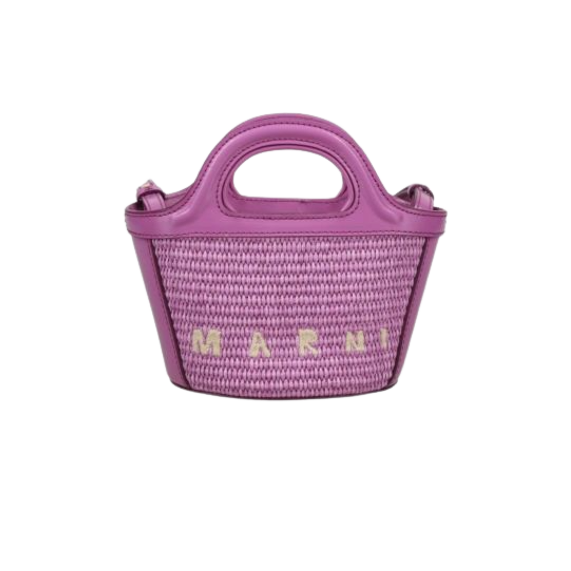 마르니 레더 & 라피아 트로피칼리아 스몰백 라이트 라일락(Marni Leather & Raffia Tropicalia Small Bag Light Lilac)
