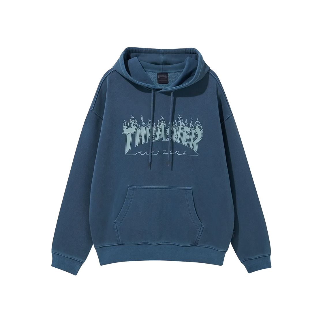 TR2403HD04NA THRASHER Flame Pigment Dyeing Hoodie Navy