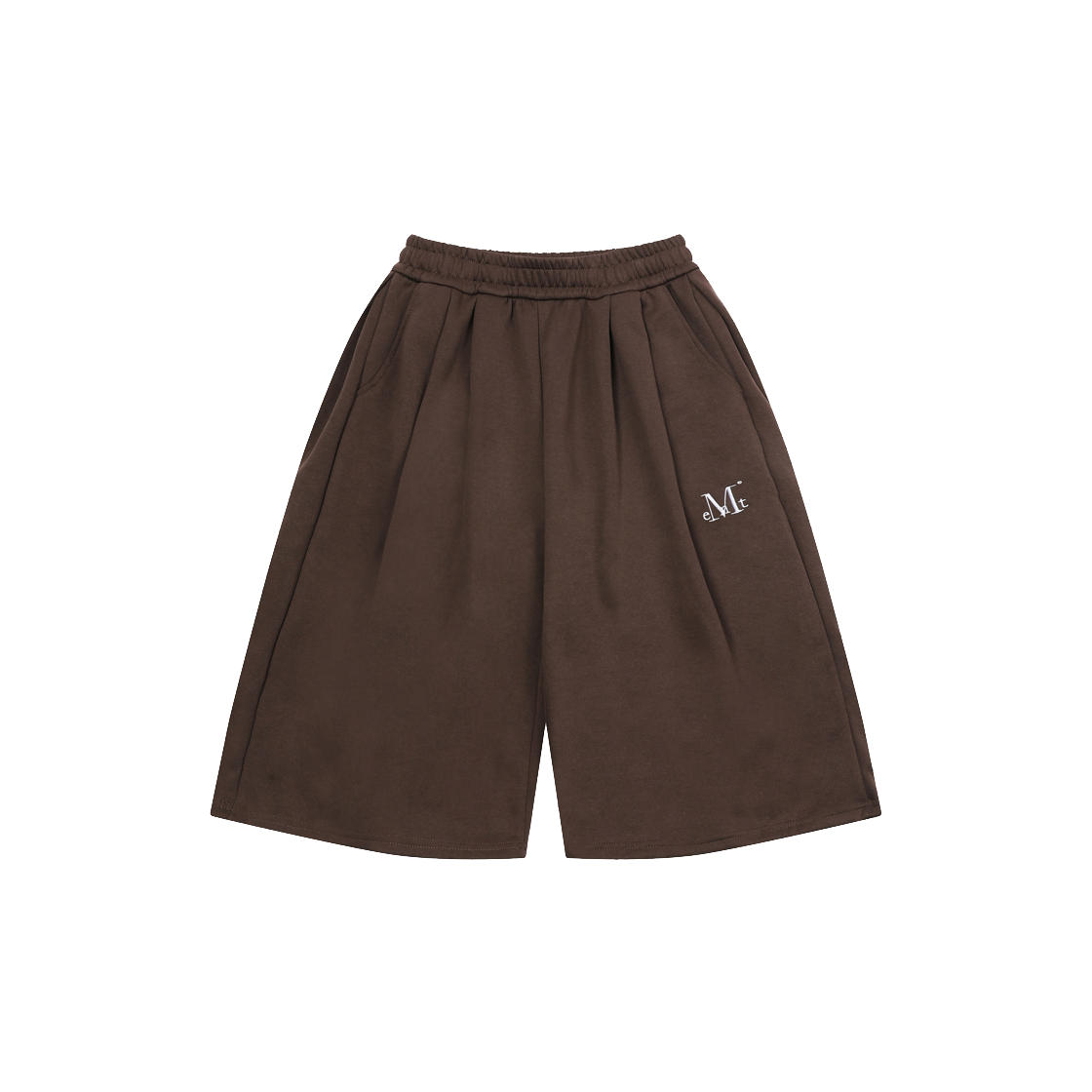 P00000ZK MUCENT Mars Side Pintuck Bermuda Half Pants Unisex Brown