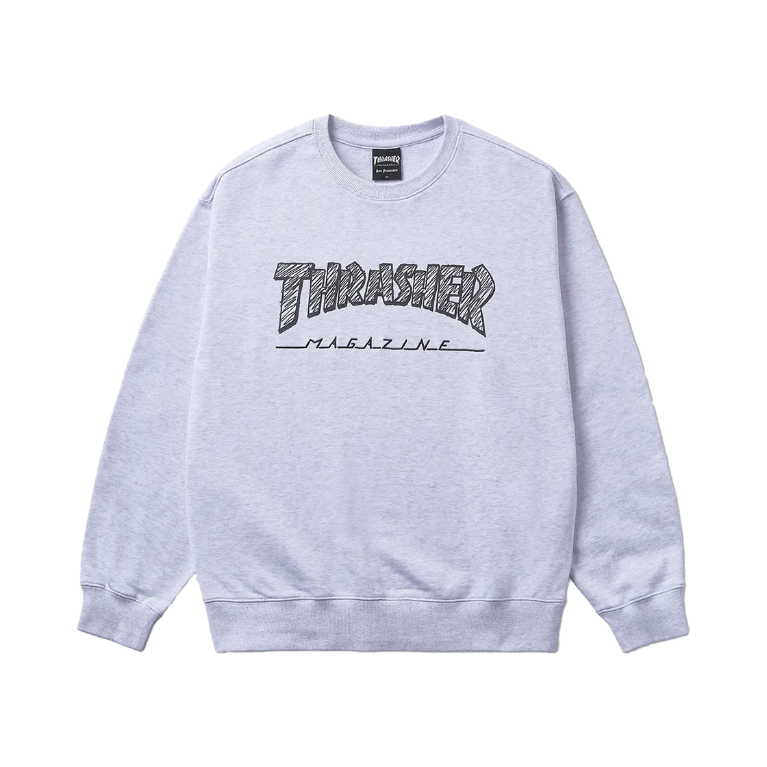 트레셔 크레용 매거진 로고 맨투맨 라이트 그레이(THRASHER Crayon Magazine Logo Sweatshirt Light Gray) - 1