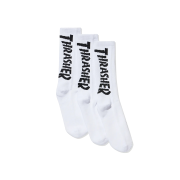 THRASHER (3Pack) Magazine Logo Crew Socks White