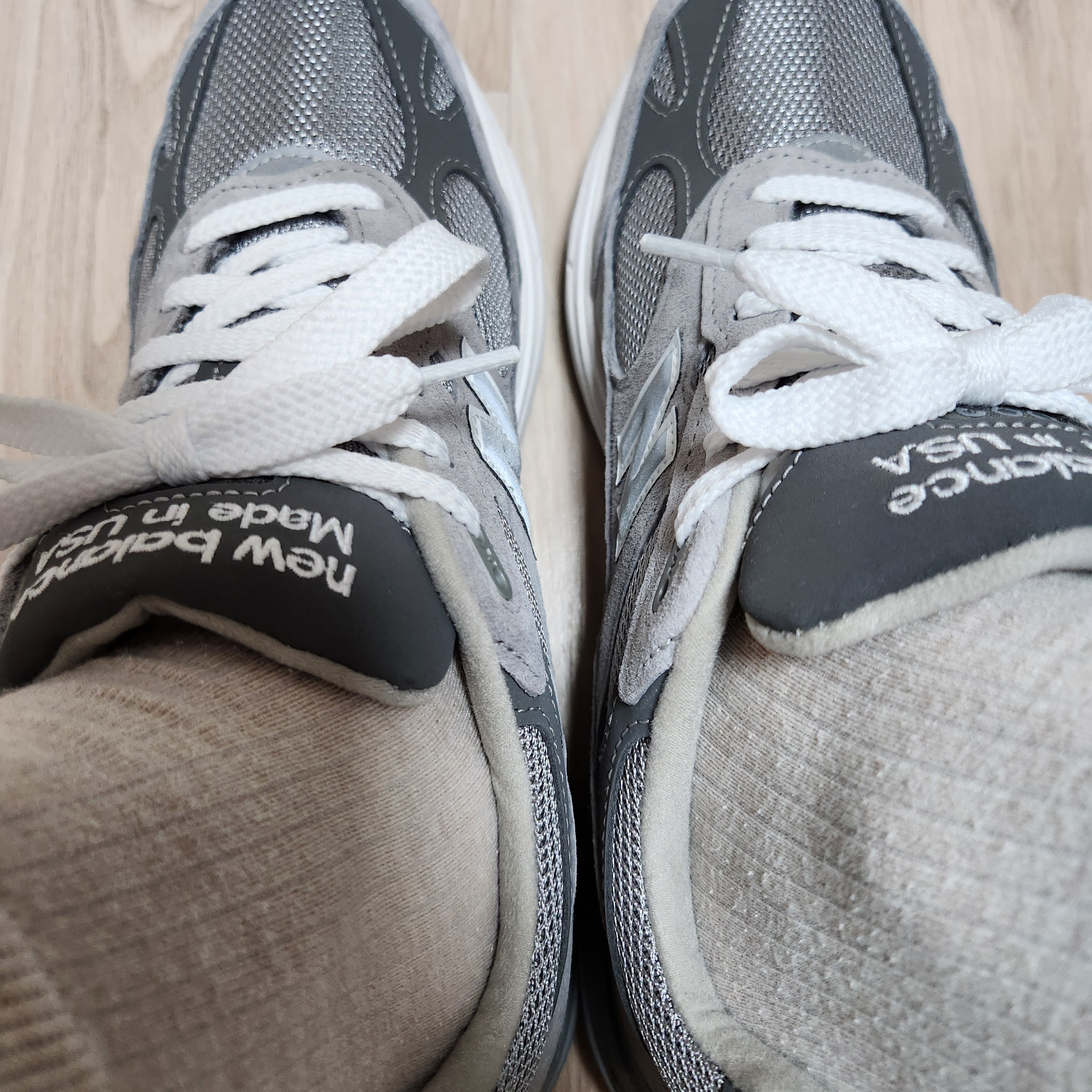 New Balance 993 Made in USA Grey - D Standard 착용 스타일 - 1