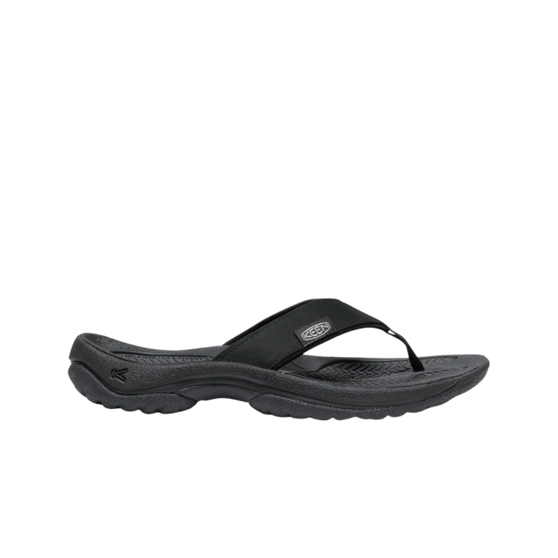 (W) 킨 코나 레더 플립 플랍 블랙 베이퍼((W) Keen Kona Leather Flip-Flop Black Vapor) - 1
