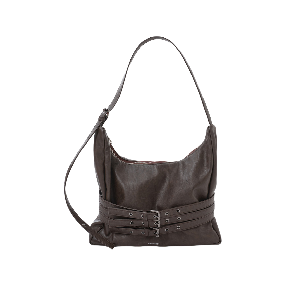 - Samo Ondoh Trio Belt Mug Bag L Brushed Chocolate